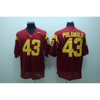 Trojans #43 Troy Polamalu Red Stitched NCAA Jersey Trojans #43 Troy Polamalu Red Stitched NCAA Jersey