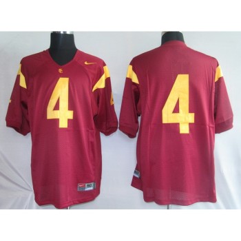 Trojans #4 Joe McKnight Red Stitched NCAA Jersey