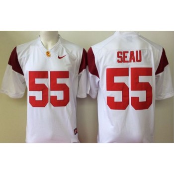 Trojans #55 Junior Seau White Limited Stitched NCAA Jersey Trojans #55 Junior Seau White Limited Stitched NCAA Jersey