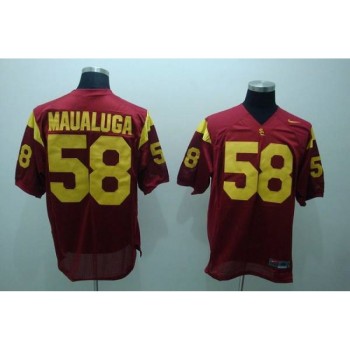 Trojans #58 Rey Maualuga Red Stitched NCAA Jersey Trojans #58 Rey Maualuga Red Stitched NCAA Jersey