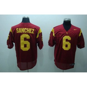 Trojans #6 Mark Sanchez Red Stitched NCAA Jersey Trojans #6 Mark Sanchez Red Stitched NCAA Jersey
