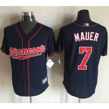 Twins #7 Joe Mauer Navy Blue New Cool Base Stitched MLB Jersey Twins #7 Joe Mauer Navy Blue New Cool Base Stitched MLB Jersey