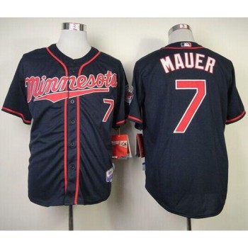 Twins #7 Joe Mauer Stitched Navy Blue Cool Base MLB Jersey Twins #7 Joe Mauer Stitched Navy Blue Cool Base MLB Jersey