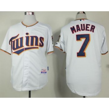 Twins #7 Joe Mauer White Home Cool Base Stitched MLB Jersey Twins #7 Joe Mauer White Home Cool Base Stitched MLB Jersey