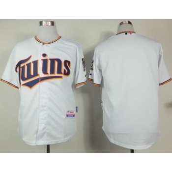 Twins Blank White Home Cool Base Stitched MLB Jersey Twins Blank White Home Cool Base Stitched MLB Jersey