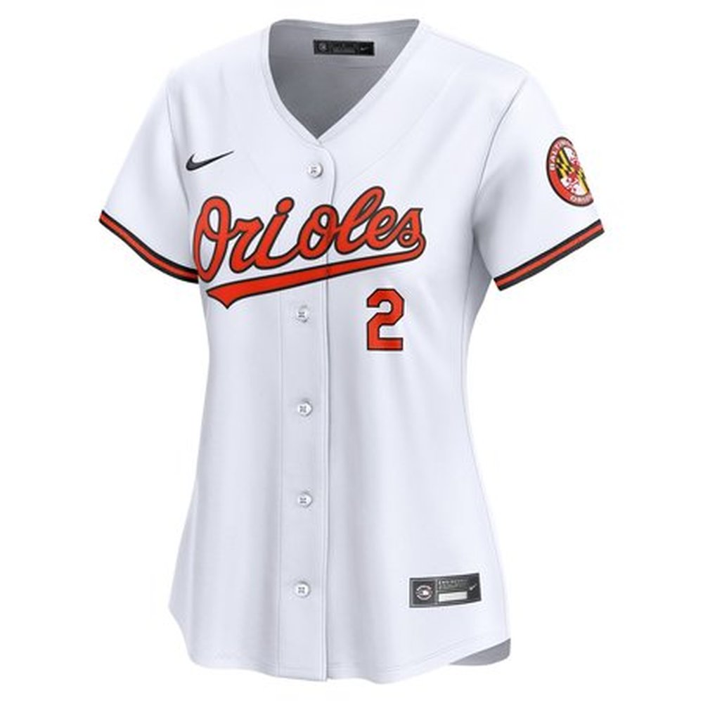 Women's Baltimore Orioles Gunnar Henderson White Home Limited Player Jersey Women's Baltimore Orioles Gunnar Henderson White Home Limited Player Jersey