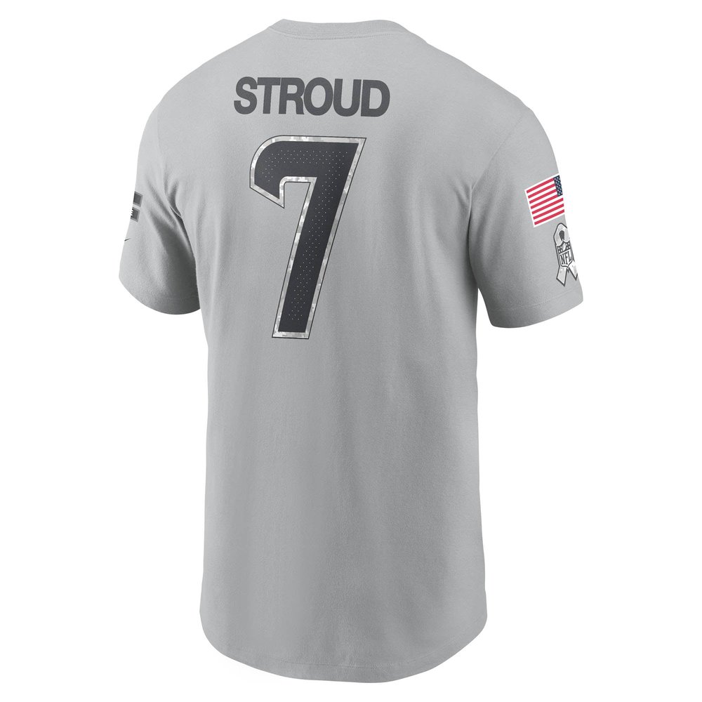 Men's Houston Texans C.J. Stroud Gray 2024 Salute To Service Name & Number T-Shirt Men's Houston Texans C.J. Stroud Gray 2024 Salute To Service Name & Number T-Shirt