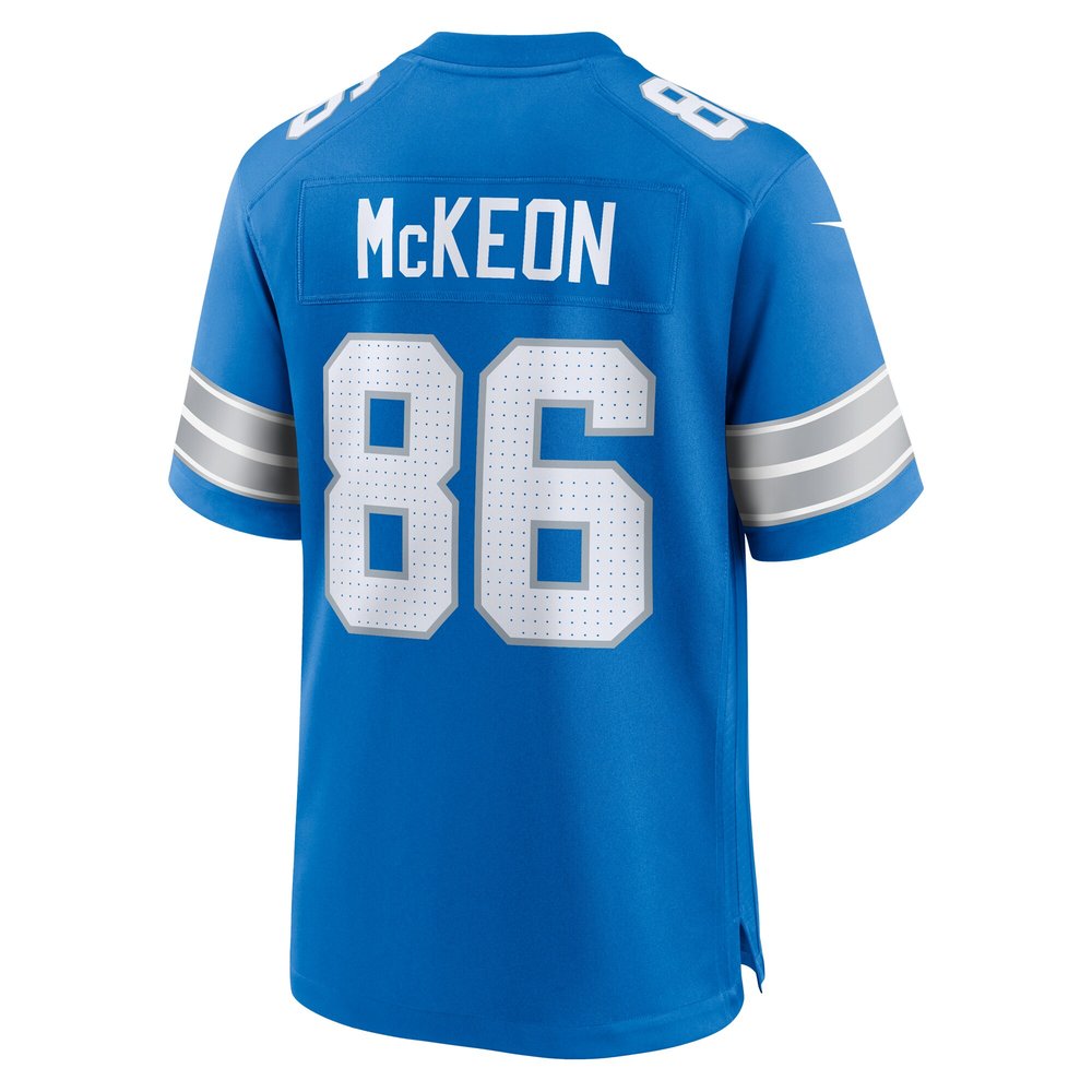 Men's Detroit Lions Sean McKeon  Blue Game Jersey Men's Detroit Lions Sean McKeon  Blue Game Jersey