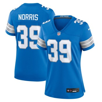Women's Detroit Lions Morice Norris  Blue Game Jersey Women's Detroit Lions Morice Norris  Blue Game Jersey