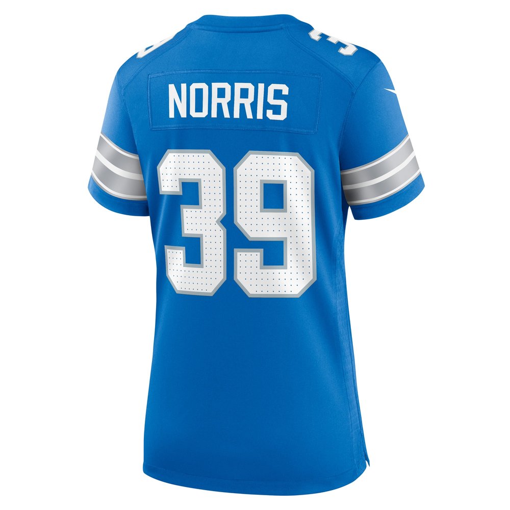 Women's Detroit Lions Morice Norris  Blue Game Jersey Women's Detroit Lions Morice Norris  Blue Game Jersey
