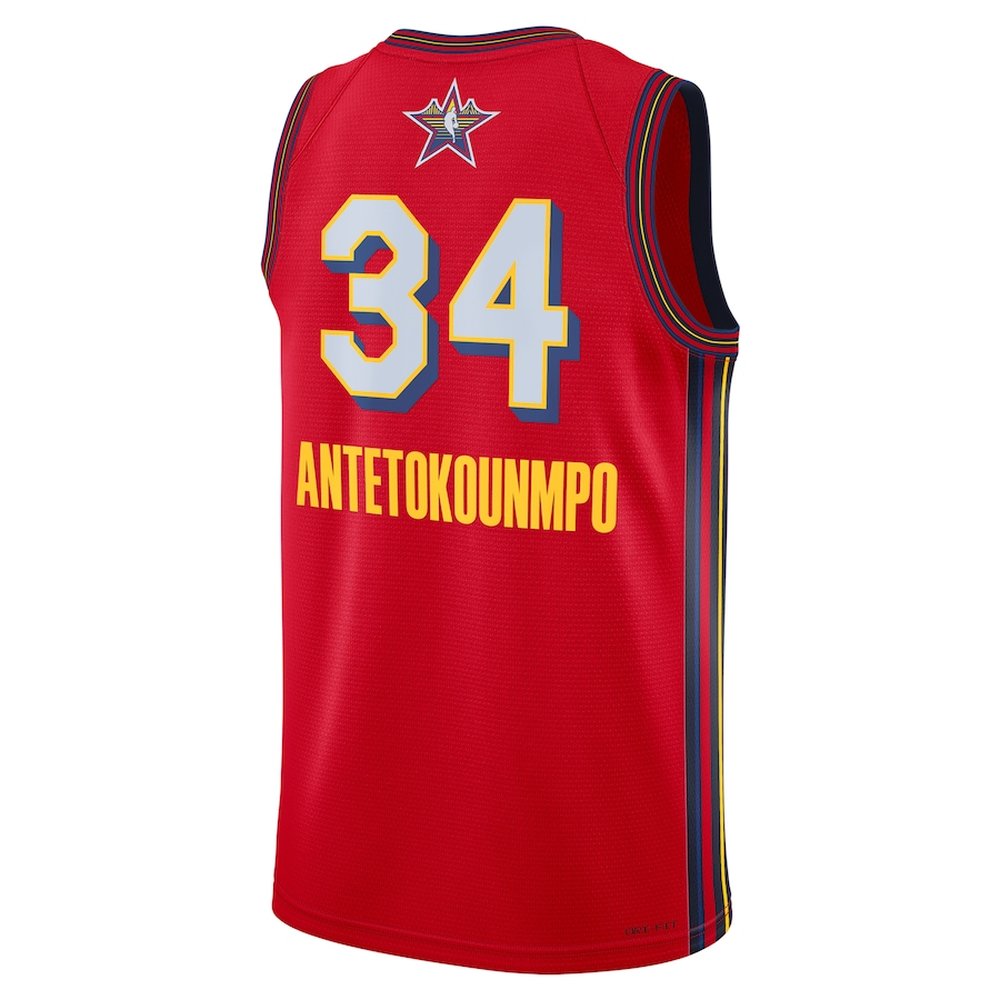 Unisex #34 Giannis Antetokounmpo Red 2025 NBA All-Star Game Swingman Player Jersey Unisex #34 Giannis Antetokounmpo Red 2025 NBA All-Star Game Swingman Player Jersey