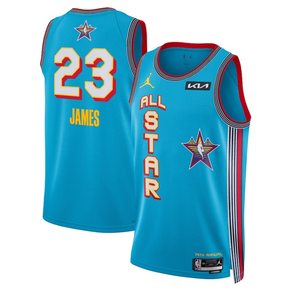 Unisex #23 LeBron James Light Blue 2025 NBA All-Star Game Swingman Player Jersey