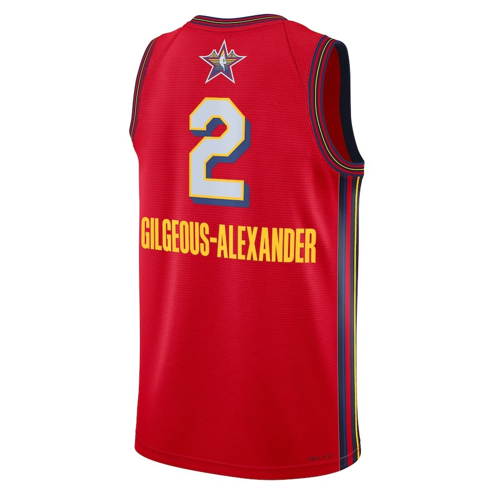 Unisex #2 Shai Gilgeous-Alexander Red 2025 NBA All-Star Game Swingman Player Jersey Unisex #2 Shai Gilgeous-Alexander Red 2025 NBA All-Star Game Swingman Player Jersey