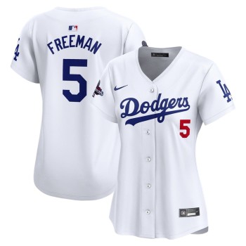 Women's Los Angeles Dodgers #5 Freddie Freeman White 2024 World Series Champions Home Limited Player Jersey Women's Los Angeles Dodgers #5 Freddie Freeman White 2024 World Series Champions Home Limited Player Jersey