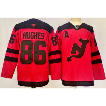 Youth New Jersey Devils #86 Jack Hughes Red 2024-25 With A Patch Stitched Hockey Jersey Youth New Jersey Devils #86 Jack Hughes Red 2024-25 With A Patch Stitched Hockey Jersey