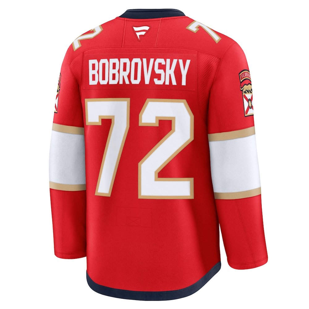 Men's Florida Panthers #72 Sergei Bobrovsky Red Premium Jersey