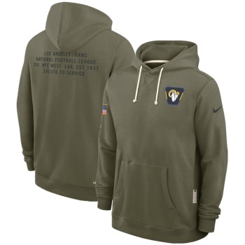 Men's Los Angeles Rams Olive 2025 Salute to Service Pullover Hoodie