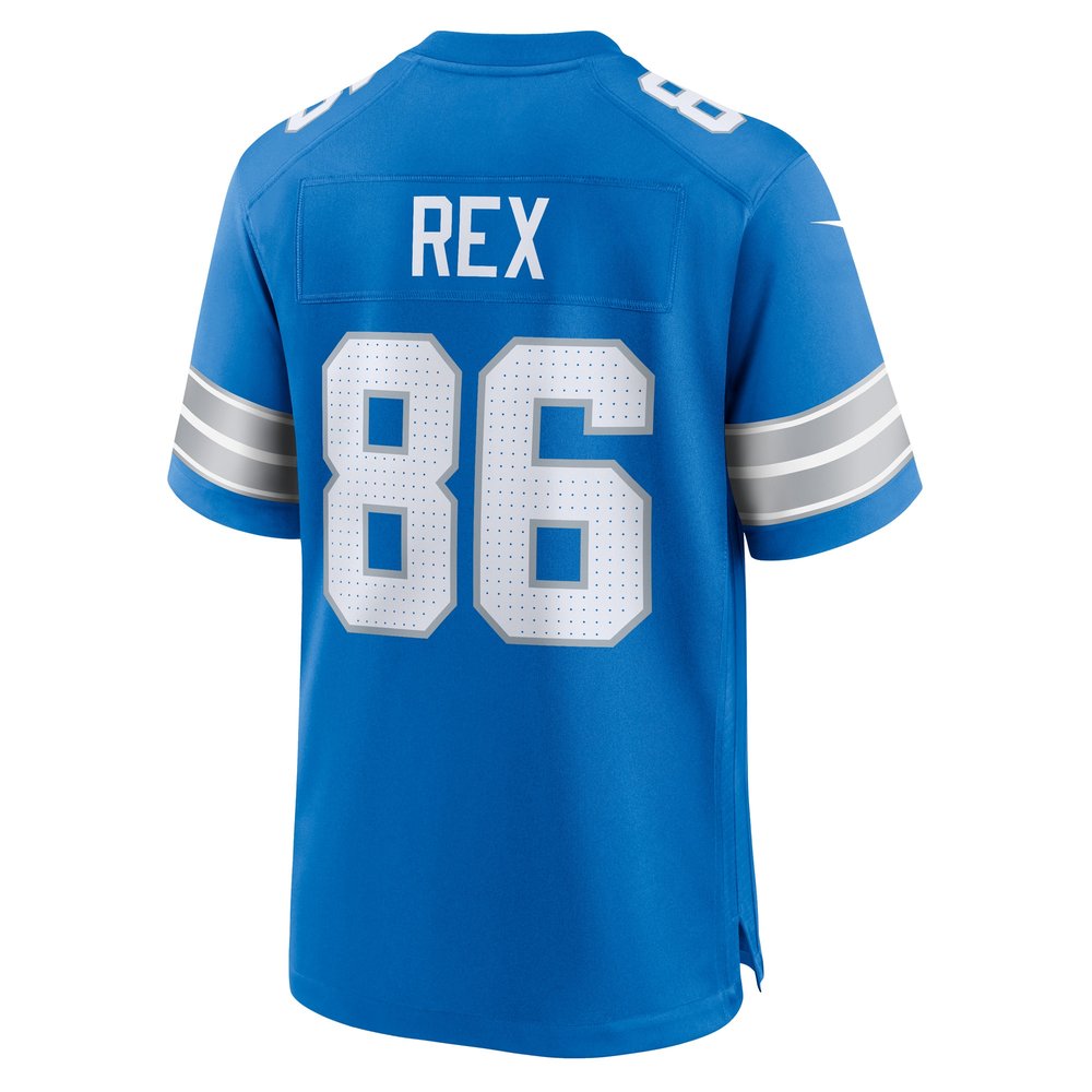 Men's Detroit Lions Isaac Rex  Blue Game Jersey Men's Detroit Lions Isaac Rex  Blue Game Jersey