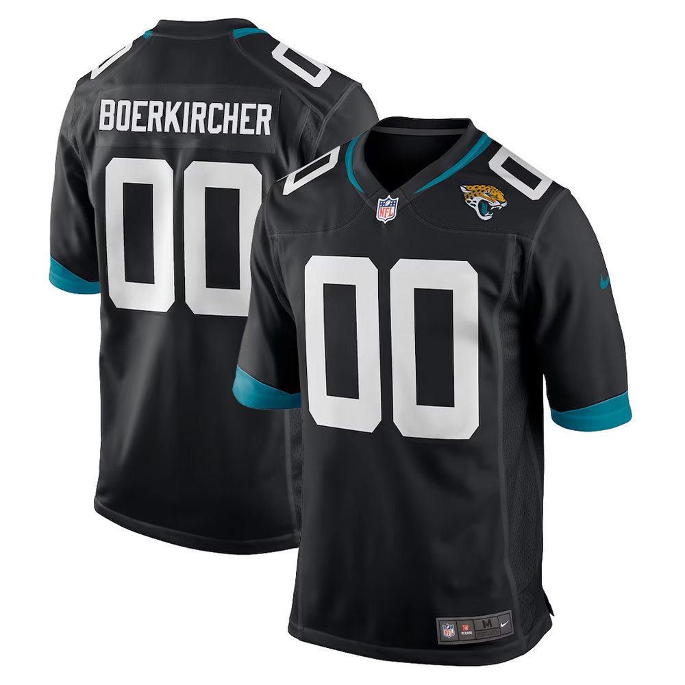 Youth Jacksonville Jaguars Nate Boerkircher Black 2026 NFL Draft Game Jersey