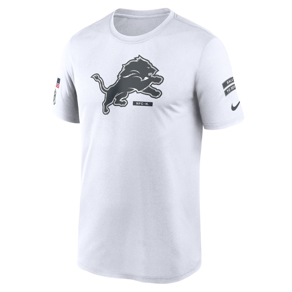 Men's Detroit Lions White 2024 Salute To Service Legend Performance T-Shirt Men's Detroit Lions White 2024 Salute To Service Legend Performance T-Shirt