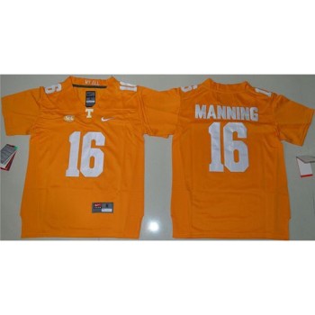 Vols #16 Peyton Manning Orange Stitched Youth NCAA Jersey