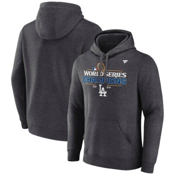 Men's Los Angeles Dodgers Heather Charcoal 2024 World Series Champions Hoodie Men's Los Angeles Dodgers Heather Charcoal 2024 World Series Champions Hoodie