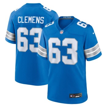 Men's Detroit Lions Duke Clemens  Blue Game Jersey Men's Detroit Lions Duke Clemens  Blue Game Jersey