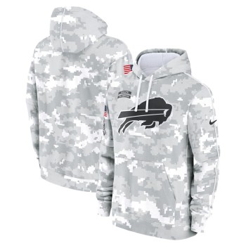 Youth Buffalo Bills White/Gray 2024 Salute To Service Pullover Hoodie Youth Buffalo Bills White/Gray 2024 Salute To Service Pullover Hoodie