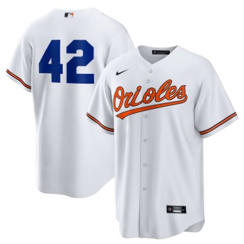 Youth Baltimore Orioles #42 Jackie Robinson Nike White Home 2025 Jackie Robinson Day Replica Jersey