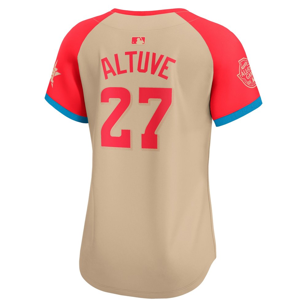 Women's American League Jose Altuve Cream 2024 MLB All-Star Game Limited Player Jersey Women's American League Jose Altuve Cream 2024 MLB All-Star Game Limited Player Jersey