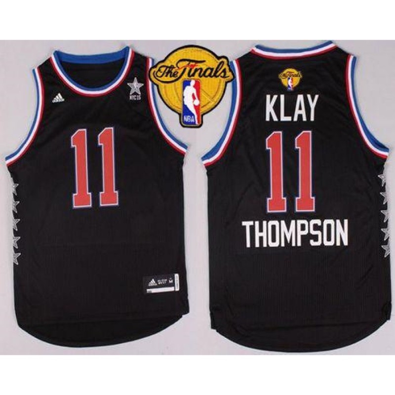 Warriors #11 Klay Thompson Black 2015 All Star The Finals Patch Stitched NBA Jersey Warriors #11 Klay Thompson Black 2015 All Star The Finals Patch Stitched NBA Jersey