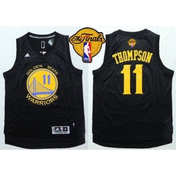 Warriors #11 Klay Thompson Black Fashion The Finals Patch Stitched NBA Jersey Warriors #11 Klay Thompson Black Fashion The Finals Patch Stitched NBA Jersey