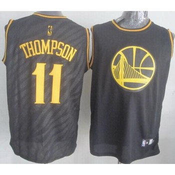 Warriors #11 Klay Thompson Black Precious Metals Fashion Stitched NBA Jersey Warriors #11 Klay Thompson Black Precious Metals Fashion Stitched NBA Jersey