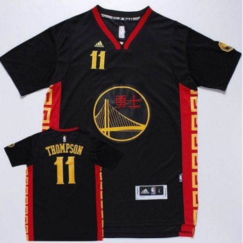 Warriors #11 Klay Thompson Black Slate Chinese New Year Stitched NBA Jersey Warriors #11 Klay Thompson Black Slate Chinese New Year Stitched NBA Jersey