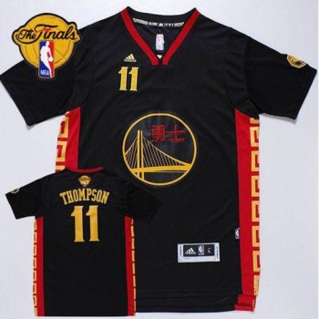 Warriors #11 Klay Thompson Black Slate Chinese New Year The Finals Patch Stitched NBA Jersey Warriors #11 Klay Thompson Black Slate Chinese New Year The Finals Patch Stitched NBA Jersey