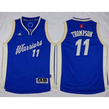 Warriors #11 Klay Thompson Blue 2015-2016 Christmas Day Stitched Youth NBA Jersey Warriors #11 Klay Thompson Blue 2015-2016 Christmas Day Stitched Youth NBA Jersey