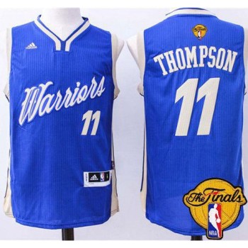 Warriors #11 Klay Thompson Blue 2015-2016 Christmas Day The Finals Patch Stitched NBA Jersey Warriors #11 Klay Thompson Blue 2015-2016 Christmas Day The Finals Patch Stitched NBA Jersey