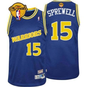Warriors #15 Latrell Sprewell Blue Throwback The Finals Patch Stitched NBA Jersey Warriors #15 Latrell Sprewell Blue Throwback The Finals Patch Stitched NBA Jersey