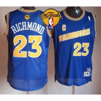 Warriors #23 Mitch Richmond Blue Throwback The Finals Patch Stitched NBA Jersey Warriors #23 Mitch Richmond Blue Throwback The Finals Patch Stitched NBA Jersey