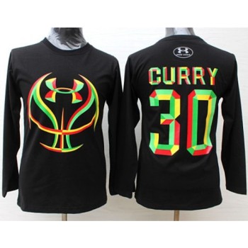 Warriors #30 Stephen Curry Black Candy Under Armour Long Sleeve Stitched NBA Jersey Warriors #30 Stephen Curry Black Candy Under Armour Long Sleeve Stitched NBA Jersey