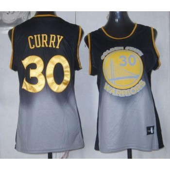 Warriors #30 Stephen Curry Black/Grey Women's Fadeaway Fashion Stitched NBA Jersey Warriors #30 Stephen Curry Black/Grey Women's Fadeaway Fashion Stitched NBA Jersey
