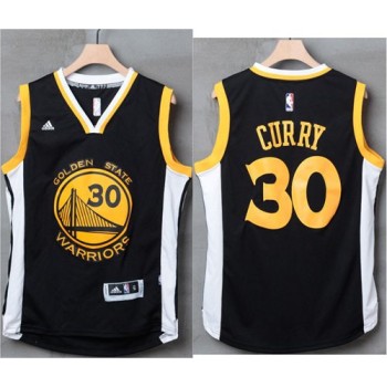 Warriors #30 Stephen Curry Black/White Stitched NBA Jersey Warriors #30 Stephen Curry Black/White Stitched NBA Jersey