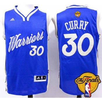 Warriors #30 Stephen Curry Blue 2015-2016 Christmas Day The Finals Patch Stitched NBA Jersey Warriors #30 Stephen Curry Blue 2015-2016 Christmas Day The Finals Patch Stitched NBA Jersey