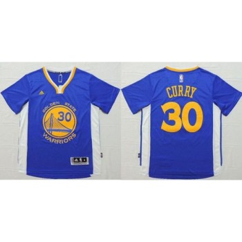 Warriors #30 Stephen Curry Blue Short Sleeve Stitched NBA Jersey Warriors #30 Stephen Curry Blue Short Sleeve Stitched NBA Jersey