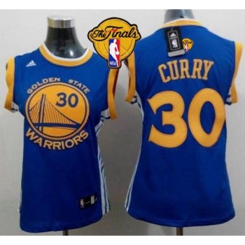Warriors #30 Stephen Curry Blue The Finals Patch Women's Road Stitched NBA Jersey Warriors #30 Stephen Curry Blue The Finals Patch Women's Road Stitched NBA Jersey