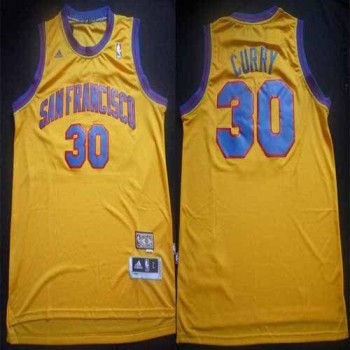 Warriors #30 Stephen Curry Gold Throwback San Francisco Stitched NBA Jersey Warriors #30 Stephen Curry Gold Throwback San Francisco Stitched NBA Jersey