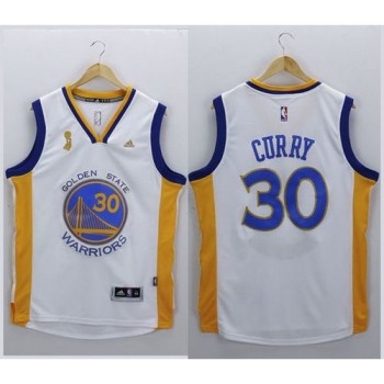 Warriors #30 Stephen Curry White New Champions Stitched NBA Jersey Warriors #30 Stephen Curry White New Champions Stitched NBA Jersey