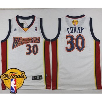 Warriors #30 Stephen Curry White Throwback The Finals Patch Stitched NBA Jersey Warriors #30 Stephen Curry White Throwback The Finals Patch Stitched NBA Jersey