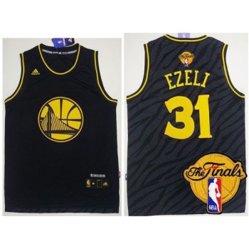 Warriors #31 Festus Ezeli Black Precious Metals Fashion The Finals Patch Stitched NBA Jersey Warriors #31 Festus Ezeli Black Precious Metals Fashion The Finals Patch Stitched NBA Jersey