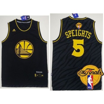 Warriors #5 Marreese Speights Black Precious Metals Fashion The Finals Patch Stitched NBA Jersey Warriors #5 Marreese Speights Black Precious Metals Fashion The Finals Patch Stitched NBA Jersey